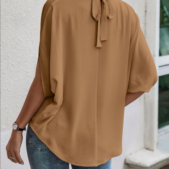 Boho tie back batwing sleeve top - Picture 15 of 15